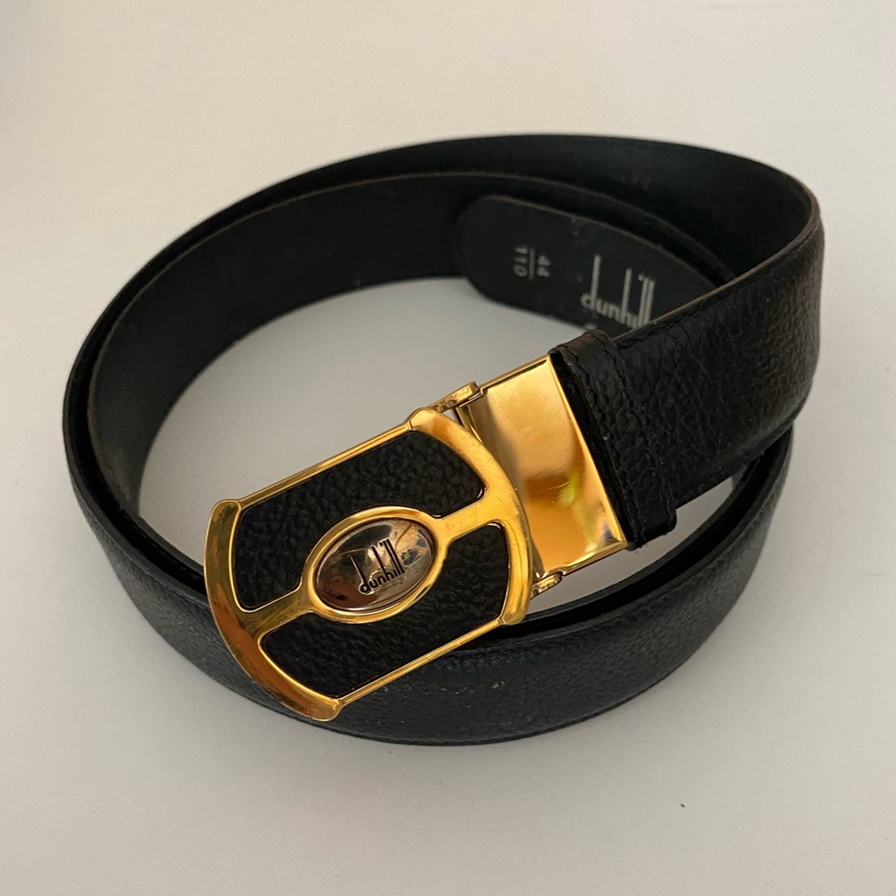 Dunhill Men’s Luxury Gold Buckle Belt